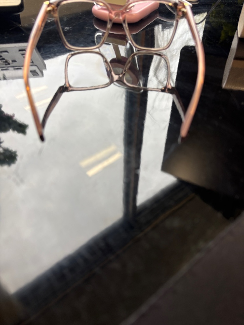Jimmy Choo Translucent Light Pink Cat-Eye Glasses - Picture 7 of 8
